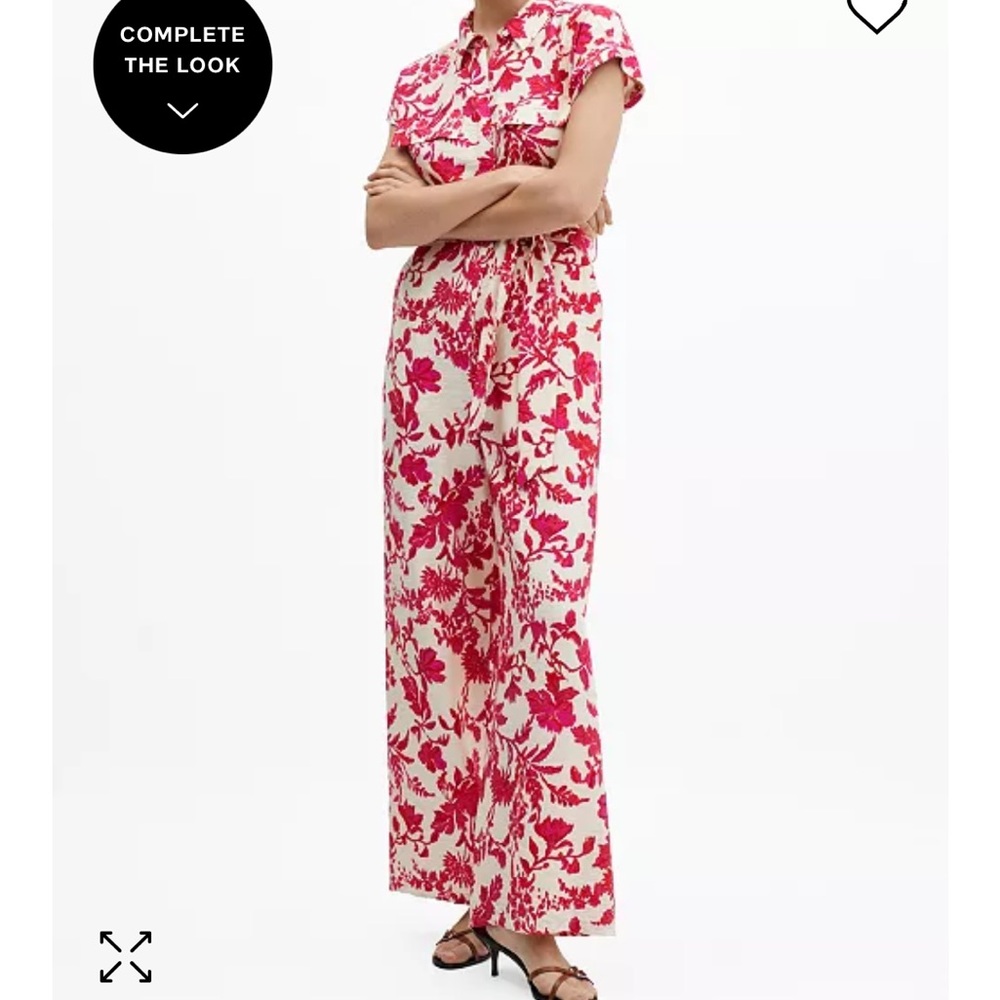 NWT Mango brand pink/red jumpsuit